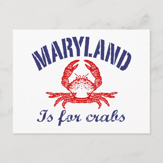 Maryland Crabs Card Vykort (Framsida)