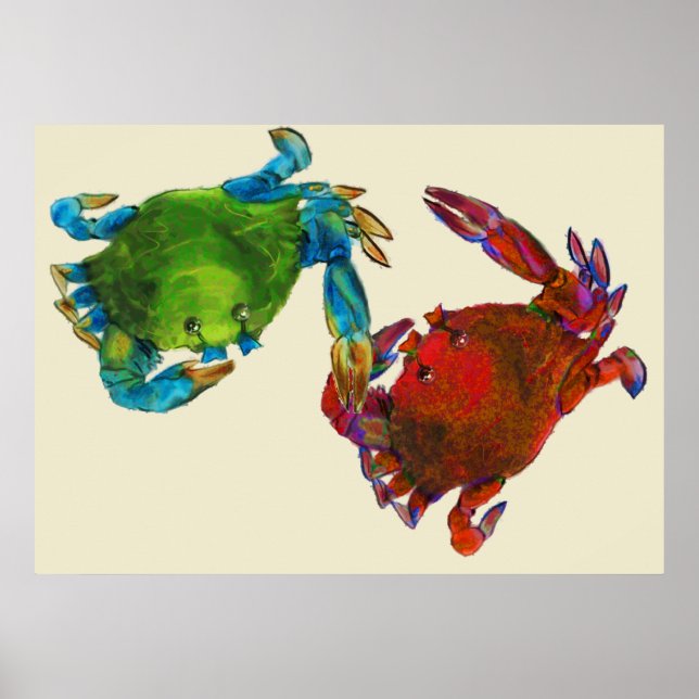Maryland Crabs Före och efter Poster (Framsidan)