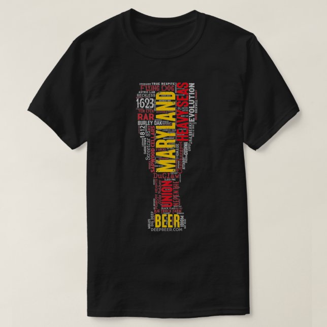 Maryland Craft Beer Brewery Premium  T Shirt (Design framsida)