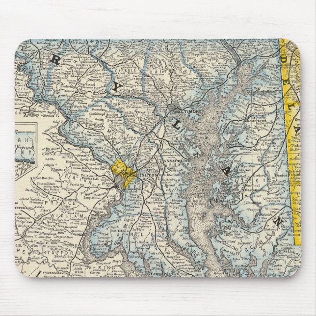 Maryland, DC och Delaware Musmatta (Framsidan)