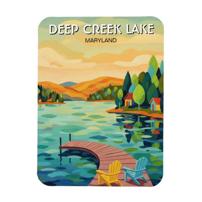 Maryland Deep Creek Lake Resor Magnet (Vertikal)