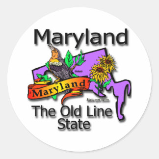Maryland, den gamla stationsfågeln runt klistermärke