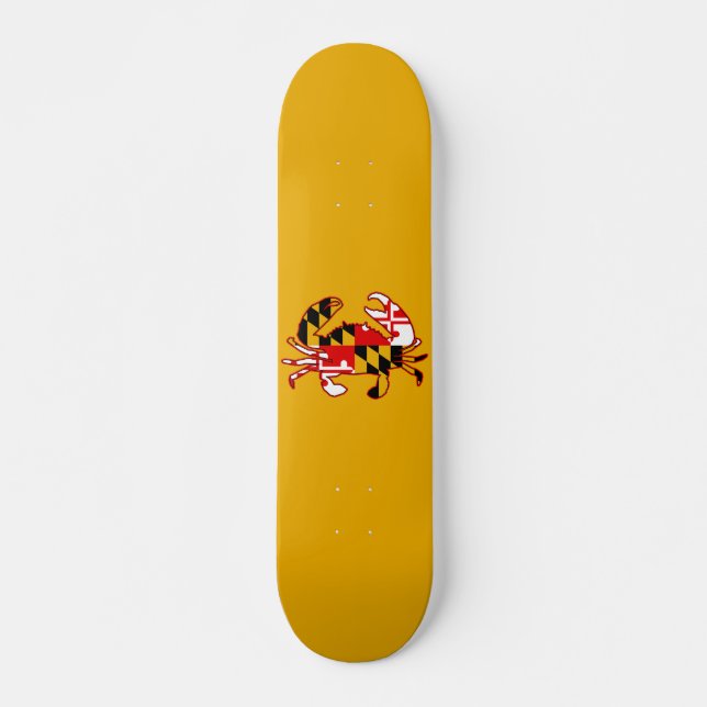 Maryland Flag Krabba Mini Skateboard Bräda 18,5 Cm (Framsida)