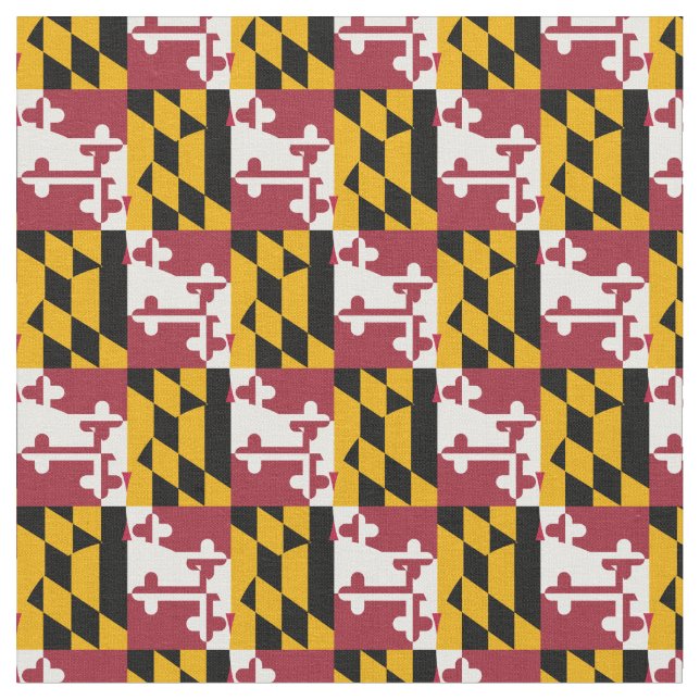 Maryland Flagga & America State Fabric/USA mode Tyg (Närbild)