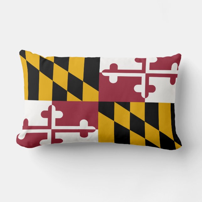 Maryland flagga, Amerikanska statlig flagga Dekora Lumbarkudde (Framsida)