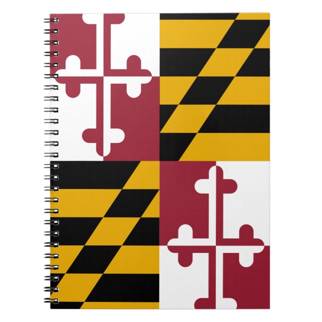 Maryland Flagga Anteckningsbok Med Spiral (Framsidan)