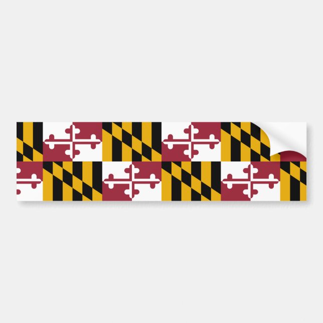 Maryland Flagga Bildekal (Framsidan)