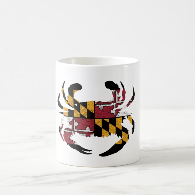 Maryland Flagga Blue Crab Kaffemugg (Center)