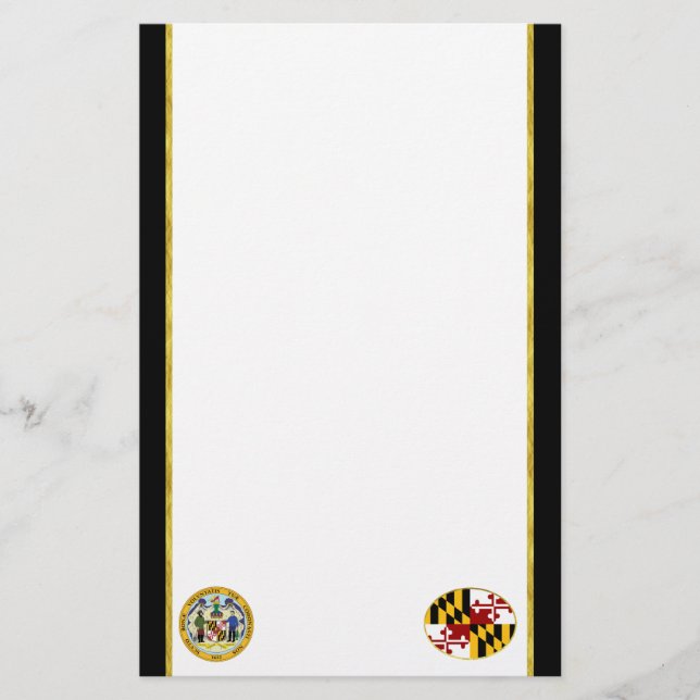 Maryland flagga brevpapper (Framsida)