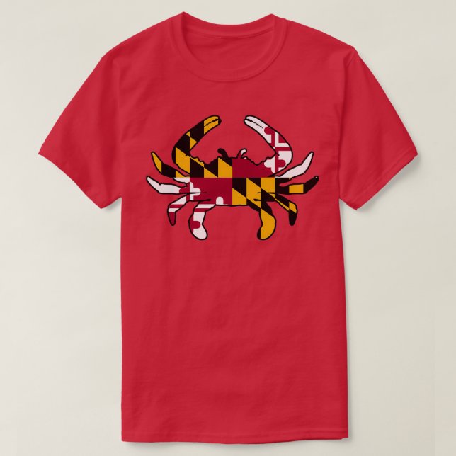 Maryland Flagga Chesapeake Bay Blue Crab T Shirt (Design framsida)