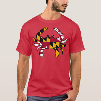 Maryland Flagga Chesapeake Bay Blue Crab T Shirt