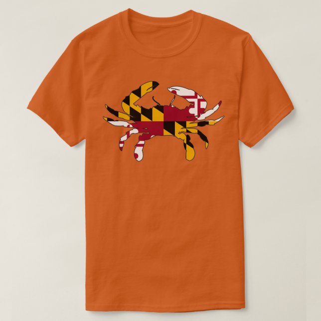 Maryland Flagga Crab Begränsad Edition Perfekt Gif T Shirt (Design framsida)