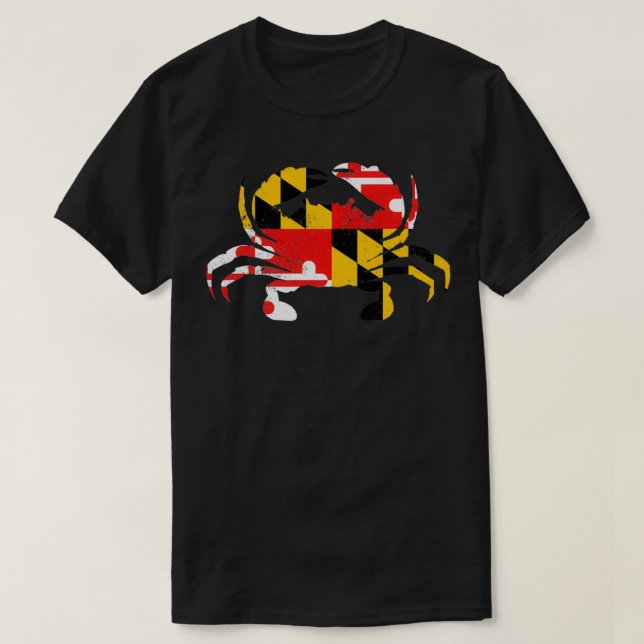 Maryland Flagga Crab Blue Crab Seafood Maryland Cr T Shirt (Design framsida)