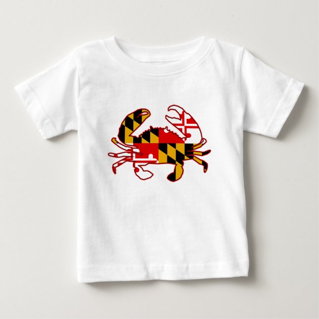 Maryland Flagga Crab T Shirt (Framsida)