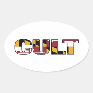 Maryland Flagga Cult Oval Decal Oval Sticker Ovalt Klistermärke