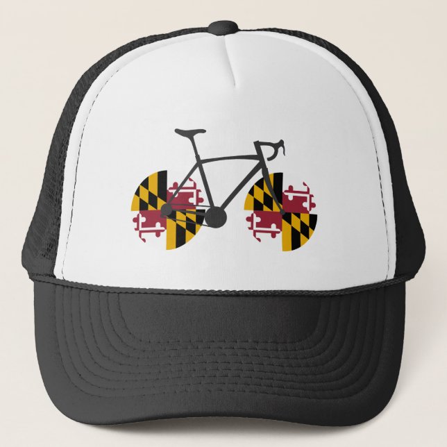 Maryland Flagga Cycling Keps (Framsida)
