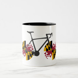 Maryland Flagga Cycling Två-Tonad Mugg