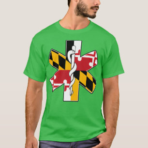 Maryland Flagga EMS Akut Medical Services for E T Shirt