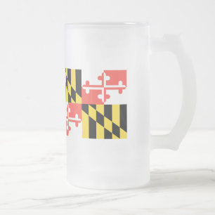 MARYLAND-Flagga Frostat Ölglas