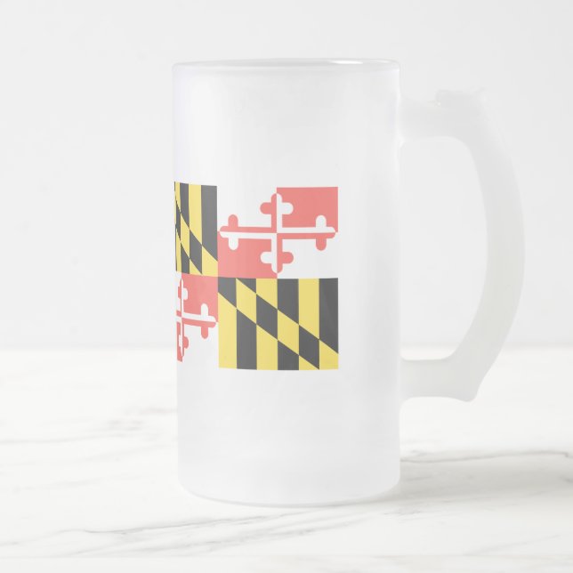 MARYLAND-Flagga Frostat Ölglas (Höger)