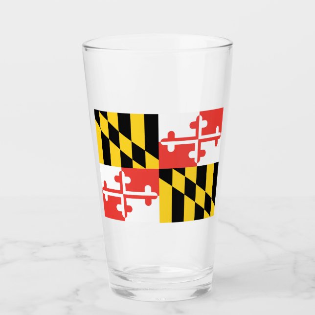 Maryland Flagga Glas, Kopp (Framsida)