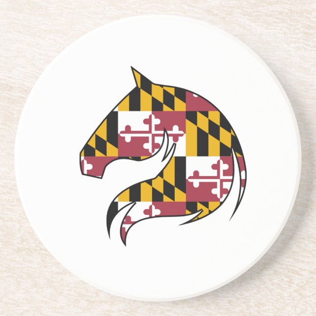 Maryland Flagga Hästhuvud Pappersunderlägg Underlägg (Framsidan)