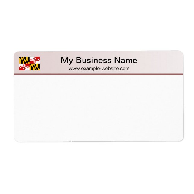 Maryland Flagga Header Shipping Label Fraktsedel (Framsidan)