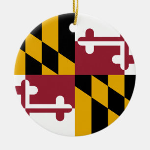Maryland Flagga Julgransprydnad Keramik