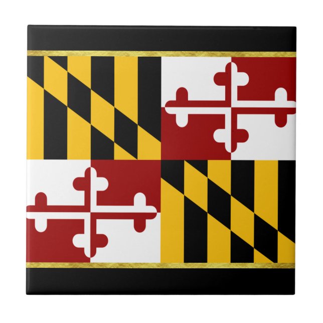 Maryland flagga kakelplatta (Framsidan)
