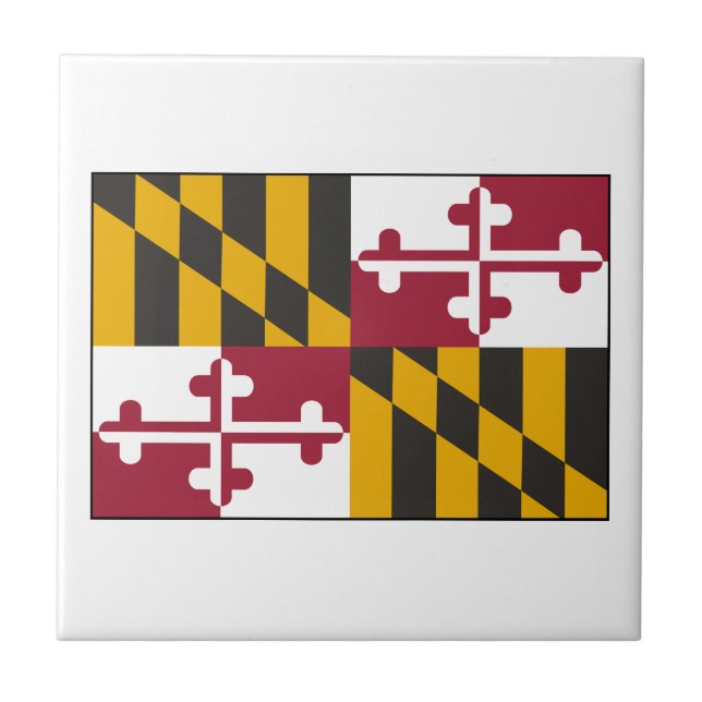 Maryland flagga kakelplatta (Framsidan)