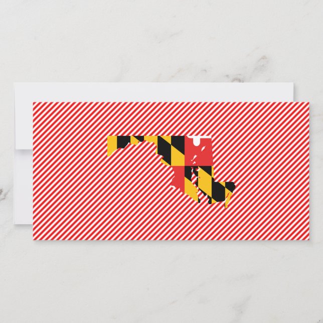 Maryland Flagga Karta (Framsida)