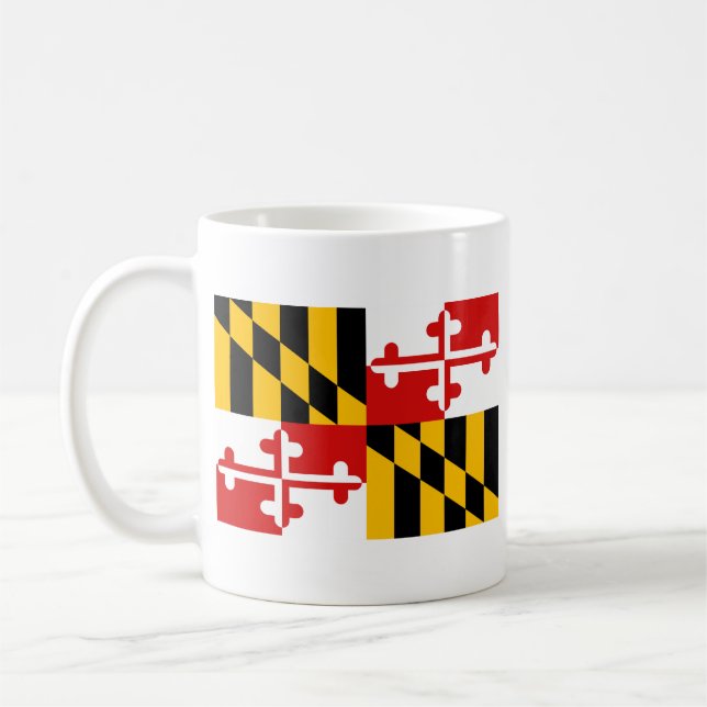 Maryland flagga + Kartamugg Kaffemugg (Vänster)