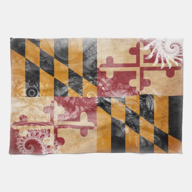 Maryland flagga kökshandduk (Horisontell)