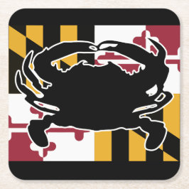Maryland-Flagga/Krabba-underlägg Underlägg Papper Kvadrat