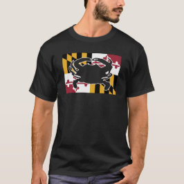 Maryland-Flagga/krabbtröja T-shirt