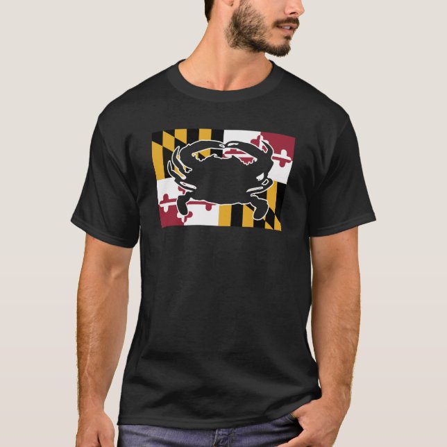 Maryland-Flagga/krabbtröja T-shirt (Framsida)