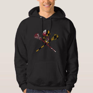 Maryland Flagga Lacrosse Boys Manarna Women's Coll Hoodie