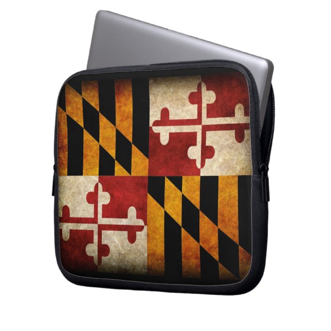 Maryland flagga laptop fodral (Framsidan Vänster)