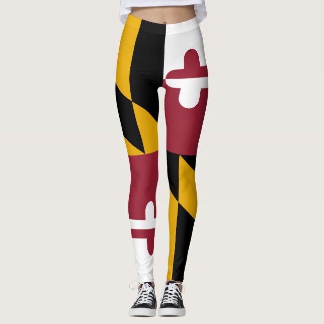 Maryland Flagga Leggings (Framsida)