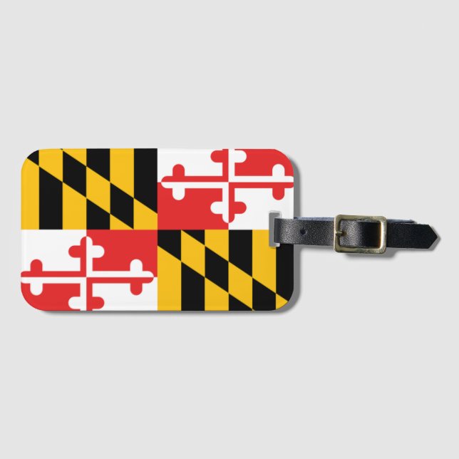 Maryland Flagga Luggage Tag Bagagebricka (Framsida horisontal)