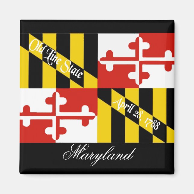 Maryland Flagga Magnet (Framsidan)