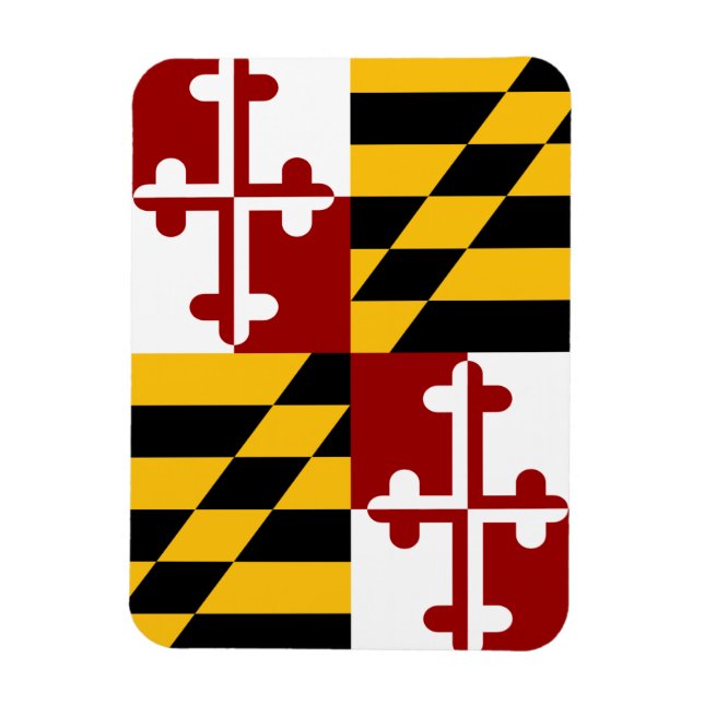 Maryland flagga magnet (Vertikal)