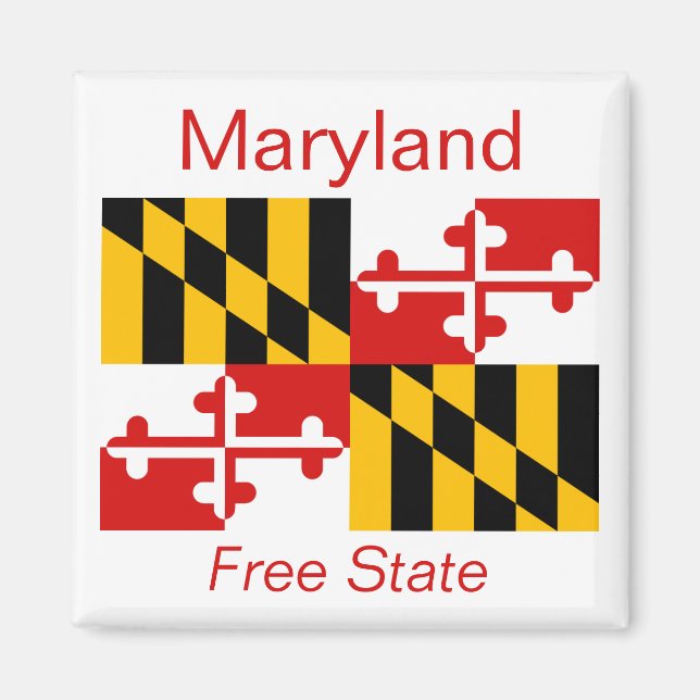 Maryland Flagga Magnet (Framsidan)