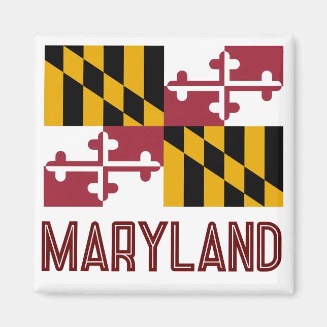Maryland Flagga Magnet (Framsidan)