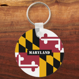 Maryland Flagga & Maryland helgdag, patrioter/spor Nyckelring