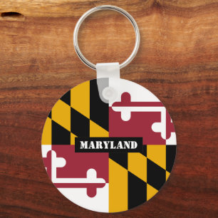 Maryland Flagga & Maryland helgdag, patrioter/spor Nyckelring