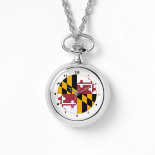 Maryland Flagga & Maryland mode USA/designbevaknin Armbandsur