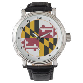 Maryland Flagga & Maryland mode USA/designur Armbandsur