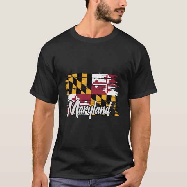 Maryland Flagga - Marylander Sweater T Shirt (Framsida)