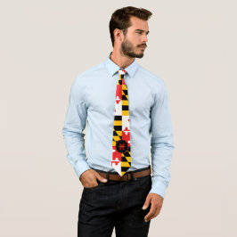 Maryland Flagga Monogram Personlig Neck Tie Slips